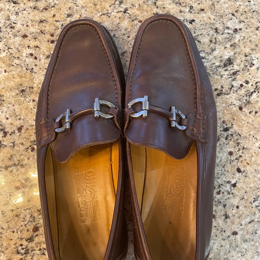 Mens Brown Ferragamo shoes